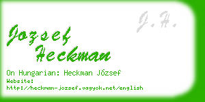 jozsef heckman business card